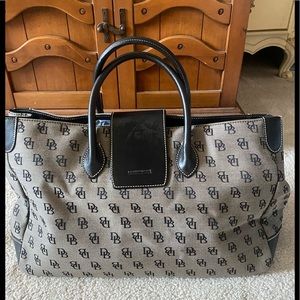 Dooney Burke large black/gray purse
